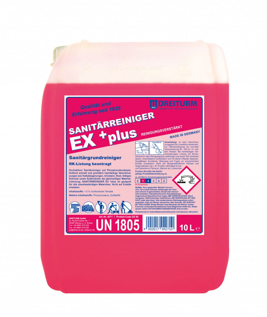 Dreiturm Sanitär Ex plus Grundreiniger, 10 l Kanister