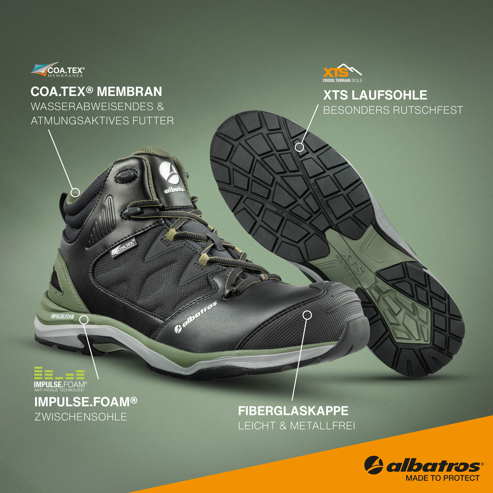 Albatros Ultratrail S3 olive mid
