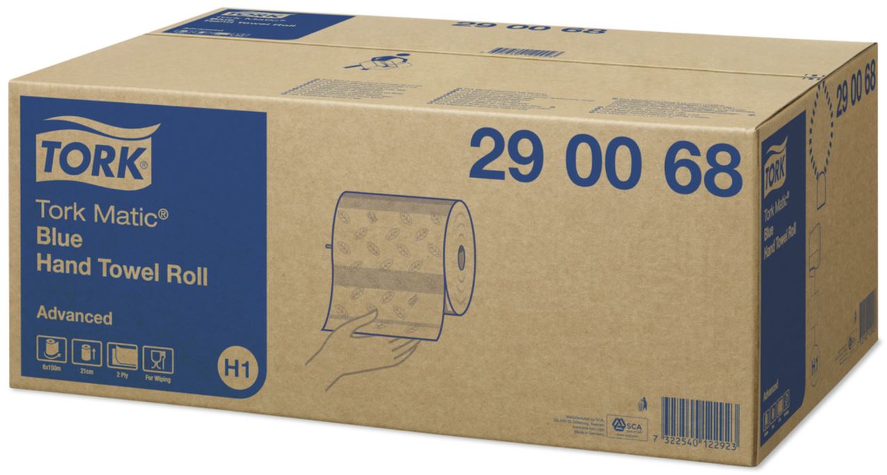 Tork Handtuchpapierrollen blau 290068, 2-lagig